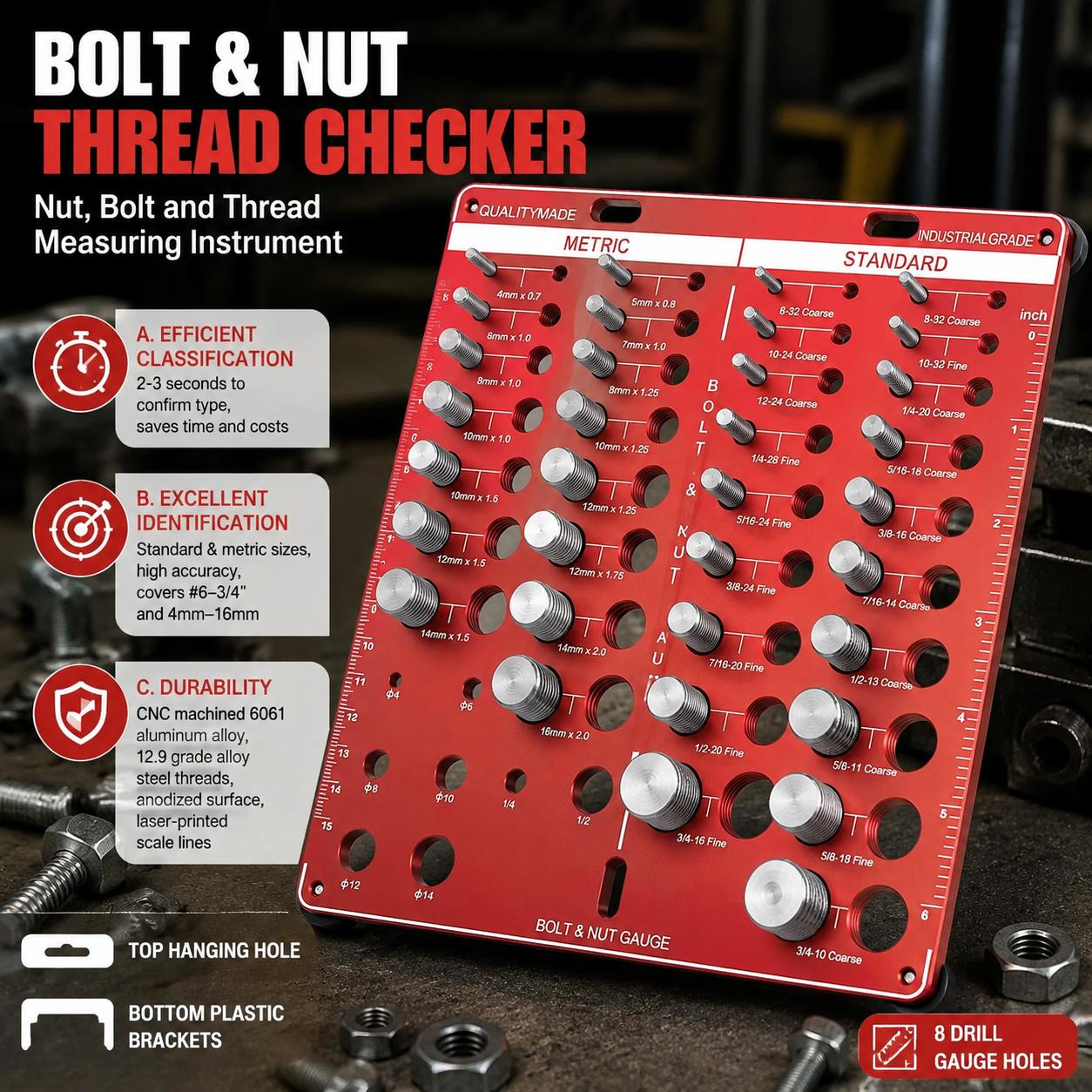 Home Improvement Services - Nut and Bolt Thread Gauge Set
