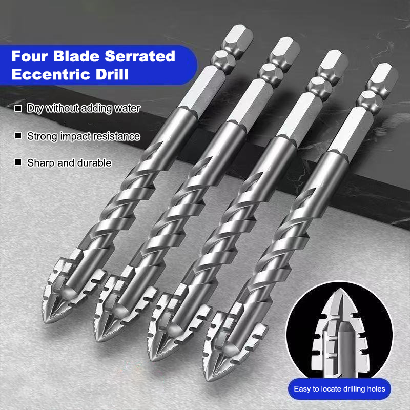 Home Improvement Services - 1/7pcs Tungsten Steel Serrated Drill Bit