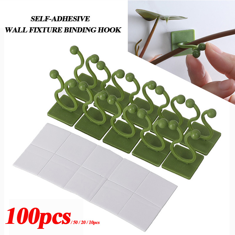 Wall Anchor Plastic - 100pcs-Home Garden Plant Climbing Wall Fixture