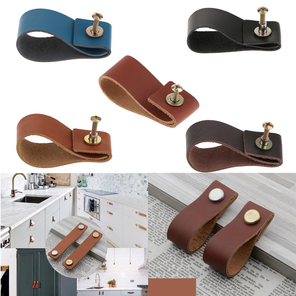 Handmade Leather Drawer Pulls  - đánh giá và giá Cabinet Handle Pull