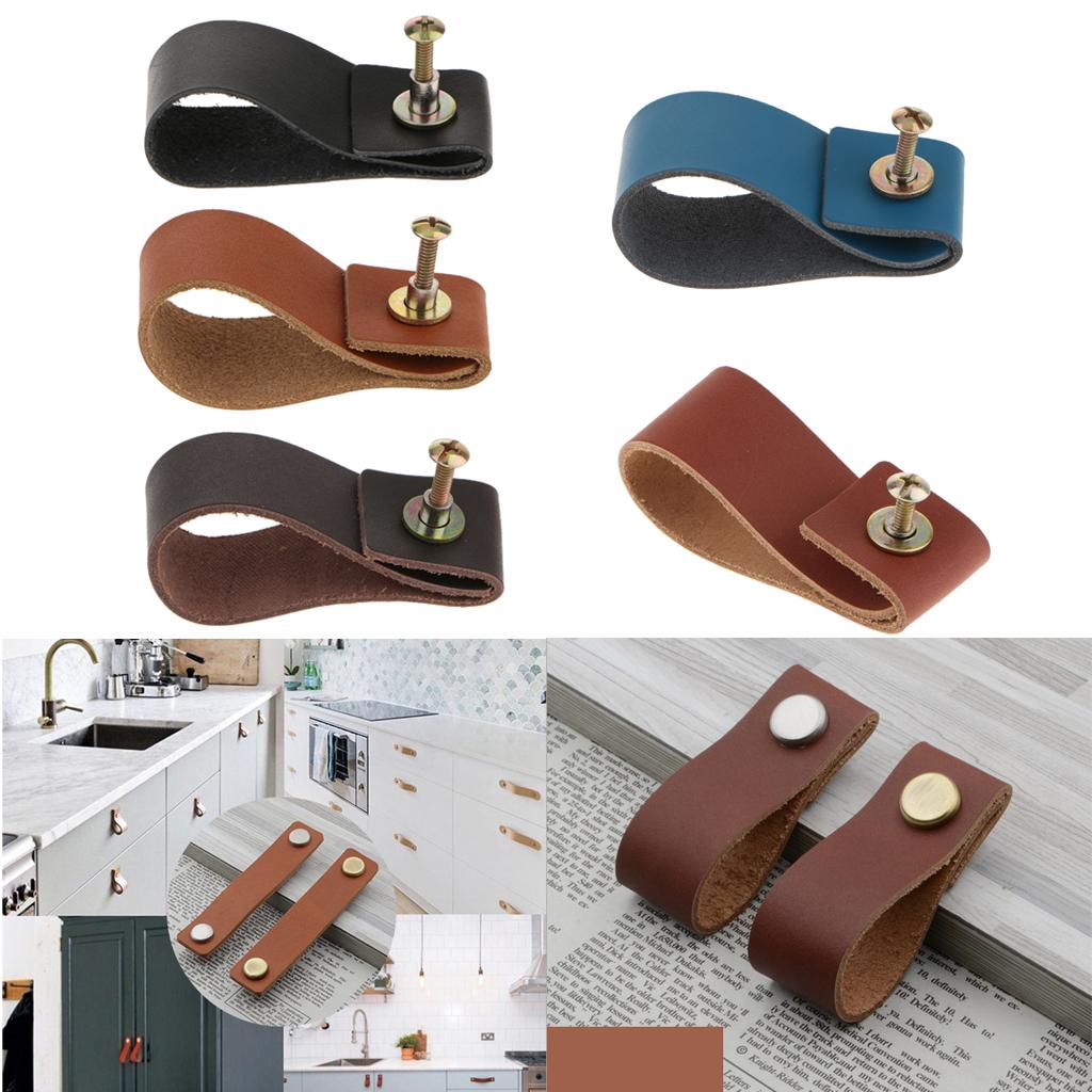 Handmade Leather Drawer Pulls  - đánh giá và giá Cabinet Handle Pull